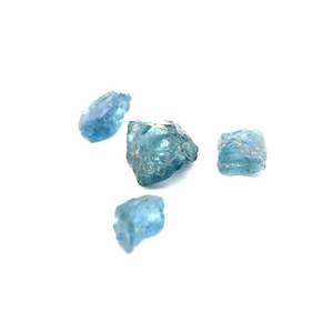 19 Carat Aquamarine Rough Cut Assorted Set of 4 Loose Stones
