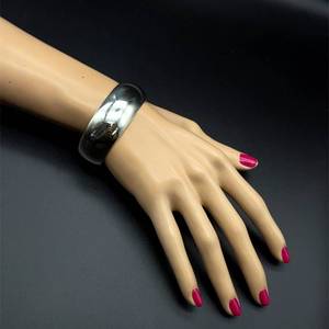 Brightly Polished Sterling Silver Wide Bracelet Cuff
