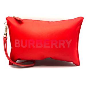 Burberry Red Nylon Clutch Bag Pre-Owned Retail $550