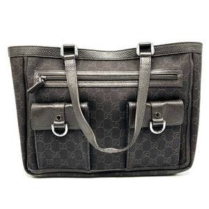 Gucci Dark Brown GG Canvas x Leather Shoulder Bag Pre-Owned Retail $850