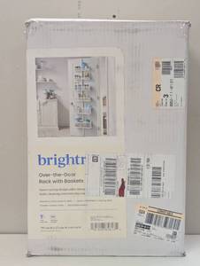 lot 2 image: Over the Door Storage Rack with Mesh Baskets - Brightroom
