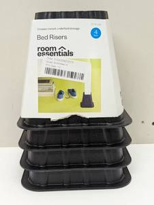 lot 69 image: 4pk Bed Risers Espresso - Room Essentials