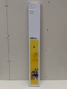 lot 100 image: 2-Tier Fabric Shoe Rack - Room Essentials Freestanding Shoe Organizer, Holds 8 Pairs, Steel Frame, Dark Gray