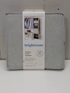 lot 108 image: Hanging Fabric Storage Organizer Gray - Brightroom