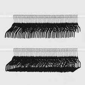 lot 25 image: 100pk Combo Pack SuitShirt Flocked Hangers - Brightroom
