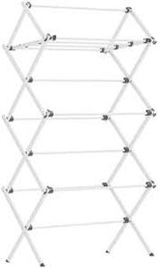 lot 60 image: SONGMICS Foldable Clothes Airer Clothes Drying Rack Compact Clothes Horse Dryer Laundry Rack