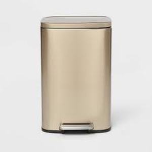 lot 80 image: 45L Rectangular Step Trash Can - Brightroom - Gold