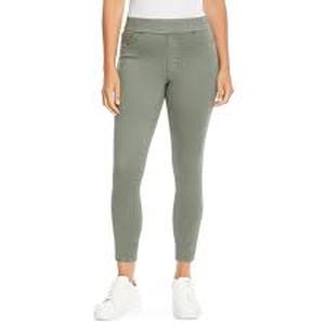 lot 115 image: Nine West Womens Heidi Elastic Waistband Stretch Twill Pull-On Crops Nine West-Size 8-Agave Green