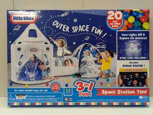 lot 50 image: Little Tikes 3 in 1 Space Station Tent with Light