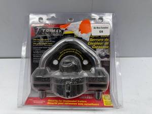 lot 124 image: TRIMAX UMAX50D Deluxe Universal Dual Purpose Trailer Coupler Lock with Integrated U-Lock