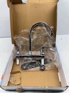 lot 143 image: Valterra PF221305 Faucet 8 Deck Chrome Hi-Arc Spout 2-Handle