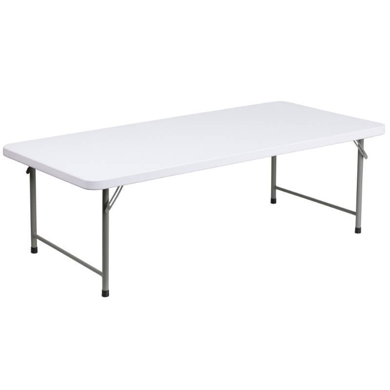 Kids Granite White Plastic Folding Table