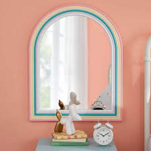 StyleWell Kids Medium Arched Wood Framed Rainbow Mirror (24 in. W x 30 in. H) Customer Returns See Pictures