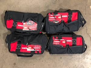 Lot of Husky 12 in 4 Pocket Zippered Tool Bag  Customer Returns See Pictures