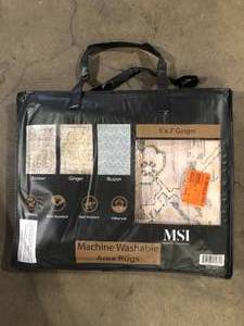 MSI Machine Washable Area Rug   Customer Returns See Pictures