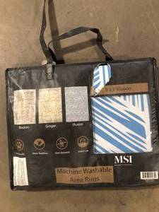 MSI Machine Washable Area Rug  Customer Returns See Pictures