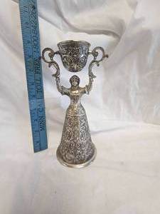 lot 19 image: Brass and Pewter German Style WeddingToasting Cup