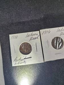 lot 117 image: Indian Head Pennies, 1904, 1905, 1906(2)