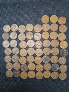 lot 127 image: Loose Wheat Penny Collection (45 count)