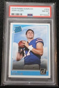 lot 5 image: 2018 Donruss Josh Allen #304 PSA 8 Rookie Card