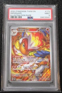 lot 9 image: 2024 Pokemon Twilight Masquerade Infernape Illustration Rare Infernape #173167 PSA 9