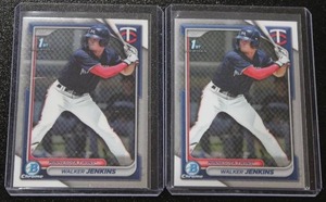 lot 27 image: 2024 Bowman Chrome Walker Jenkins #43 Rookie Card Lot  2 Rookie Cards