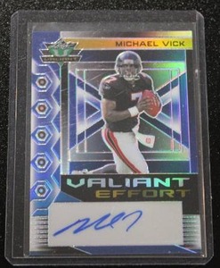 lot 30 image: 2023 Leaf Valiant Effort Michael Vick Autograph #MV1 48  Only 8 Exist