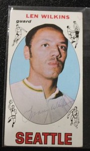 lot 31 image: 1969-70 Topps Tallboy Len Wilkins #44 In Person Autograph