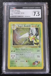 lot 47 image: 2000 Pokmeon Gym Heroes Holo Kogas Beedrill #9132 CGC 7.5