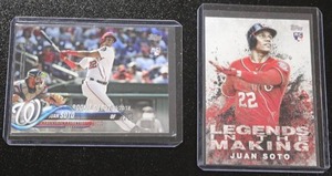 lot 55 image: 2018 Topps Juan Soto Rookie Card Lot  2 Rookie Cards