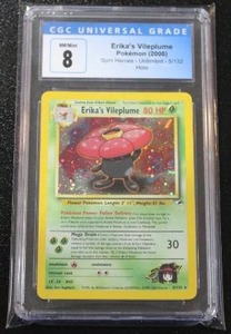 lot 59 image: 2000 Pokemon Gym Heroes Holo Erikas Vileplume 5132 CGC 8