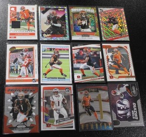 lot 62 image: JaMarr Chase Football Card Lot  12 Cards w 2 Rookie Cards