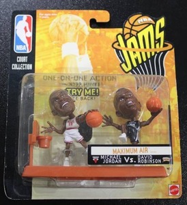 lot 63 image: 1998 NBA Jams Court Collection Figure Collection Michael Jordan & David Robinson
