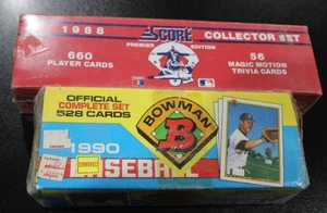 lot 73 image: 1988 Score & 1990 Bowman Baseball Complete Factory Sealed Set Lot  2 Sets