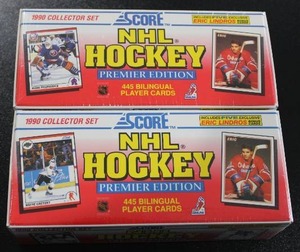 lot 83 image: 1990 Score Hockey Factory Sealed Complete Set Lot  2 Factory Sealed Sets