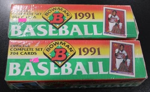 lot 84 image: 1991 Bowman Baseball Factory Sealed Complete Set Lot  2 Factory Sealed Sets