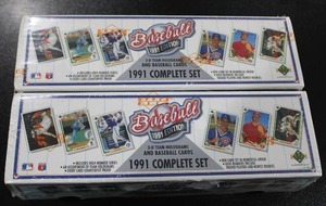 lot 85 image: 1991 Upper Deck Baseball Factory Sealed Complete Set Lot  2 Factory Sealed Sets
