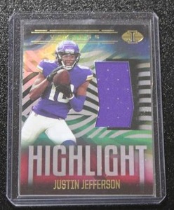 lot 102 image: 2021 Illusions Highlight Jersey Relic Justin Jefferson #HS-JJ