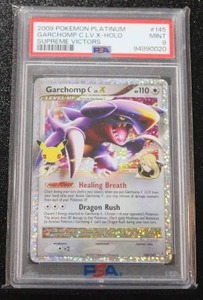 lot 104 image: 2020 Pokemon Pokemon Celebrations Platinum Supreme Victors Garchomp C PSA 9 See Description