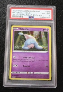 lot 106 image: 2020 Pokemon General Mills 25th Anniversary Hatenna #040 PSA 8