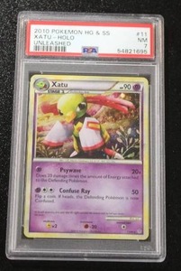 lot 108 image: 2010 Pokemon HG & SS Unleashed Xatu Holo #11 PSA 7