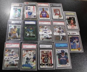 lot 114 image: Mixed Sports Graded Card Lot  14 Graded Cards Please read description