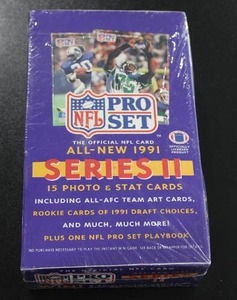 lot 115 image: 1991 Pro Set Series 2 Football Factory Sealed Hobby Box