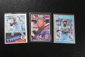 lot 127 image: 1985 Topps - Donruss - Fleer Kirby Puckett Rookie Card Lot  3 Rookie Cards