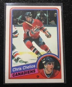 lot 134 image: 1984-85 O-Pee-Chee Chris Chelios #259 Rookie Card Bad Corner