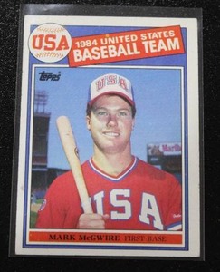 lot 135 image: 1985 Topps Mark McGwire #401 Rookie Card