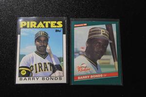 lot 136 image: 1986 Topps & Donruss The Rookies Barry Bonds Rookie Card Lot  2 Rookie Cards