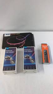 lot 56 image: Smart Home Accessories Set LED Strip Light, 2 MagSafe Car Mounts, Alexa Voice Remote