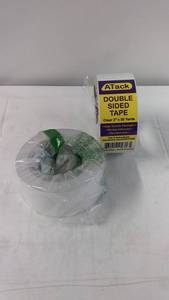 lot 61 image: ATack Double Sided Tape, Clear 2 x 30 Yards, High Tensile Strength