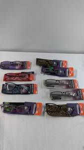 lot 84 image: Collection of 8 Foster Grant and Eyesential Reading Glasses